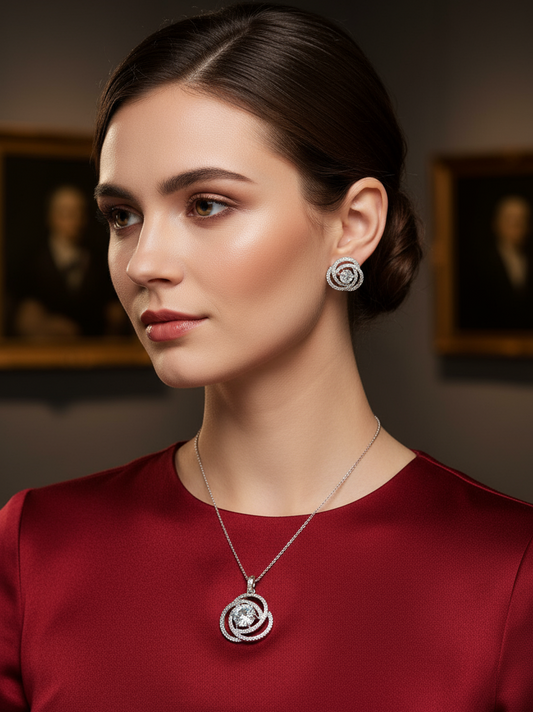 Radiant Orbit Crystal Jewelry Set