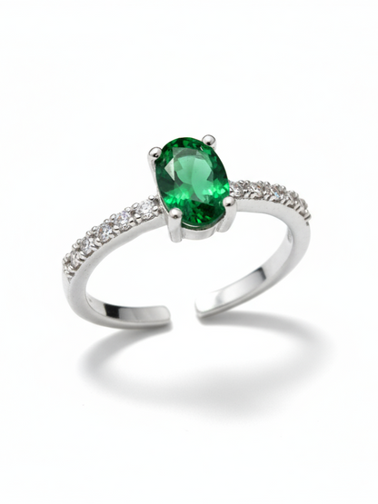 Emerald Horizon Adjustable Ring