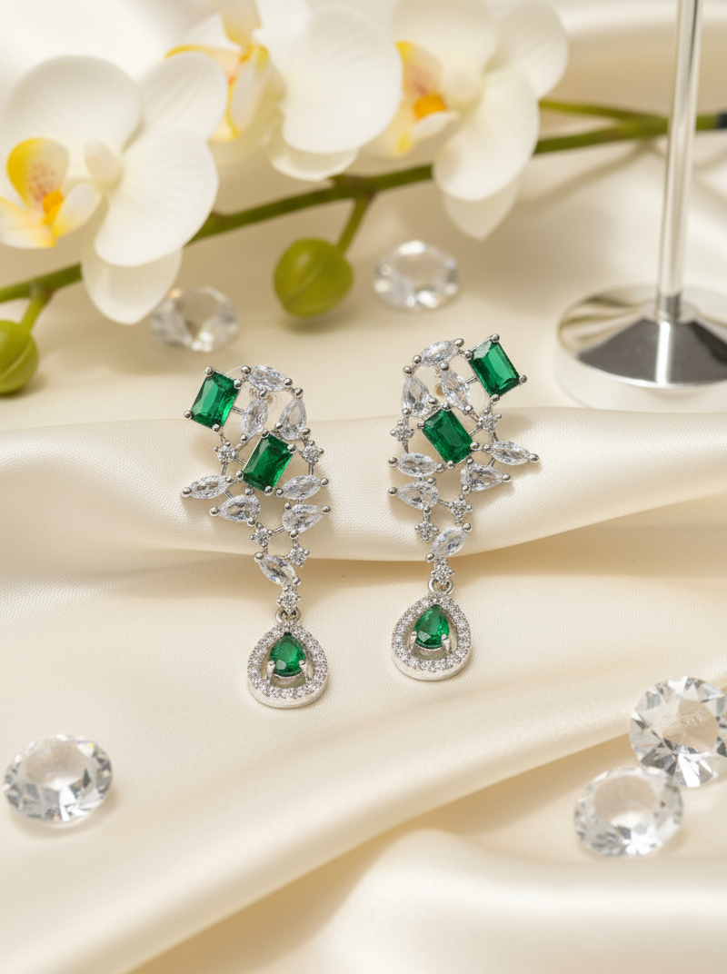 Emerald Luxe Chandelier Earrings