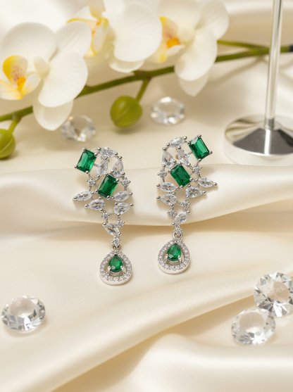 Emerald Luxe Chandelier Earrings
