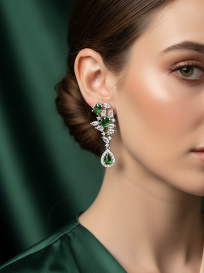 Emerald Luxe Chandelier Earrings