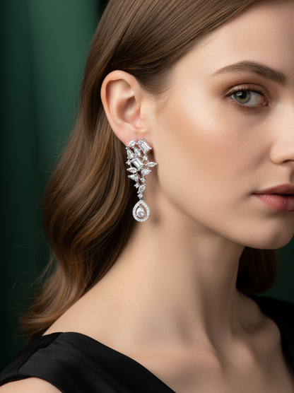 Crystal Cascade Luxury Chandelier Earrings