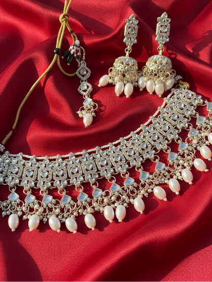 Royal Pearl and Kundan Bridal Jewellery Set