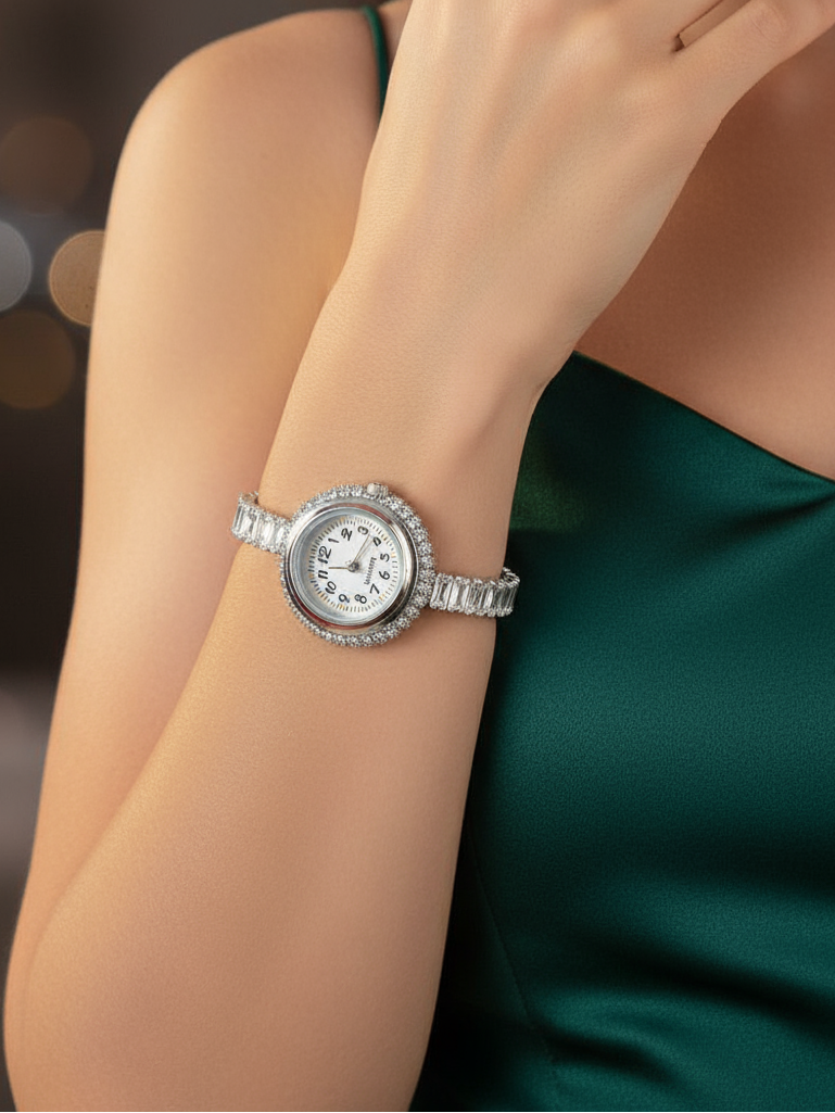 Baguette Crystal Watch Bracelet