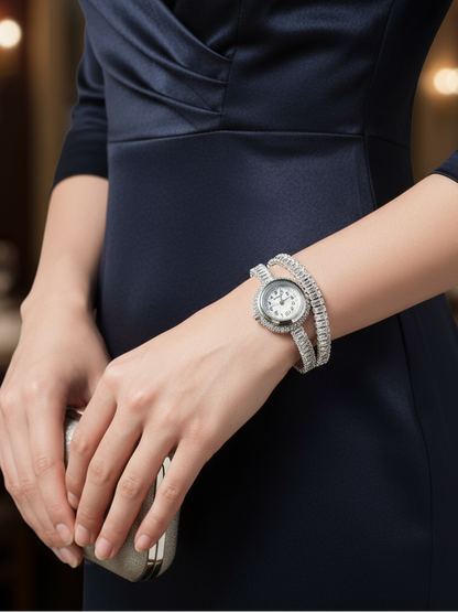 Baguette Crystal Watch Bracelet
