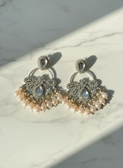 Noor Kundan Pearl Drop Earrings