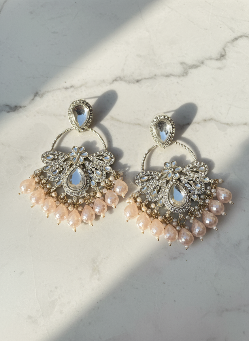 Noor Kundan Pearl Drop Earrings